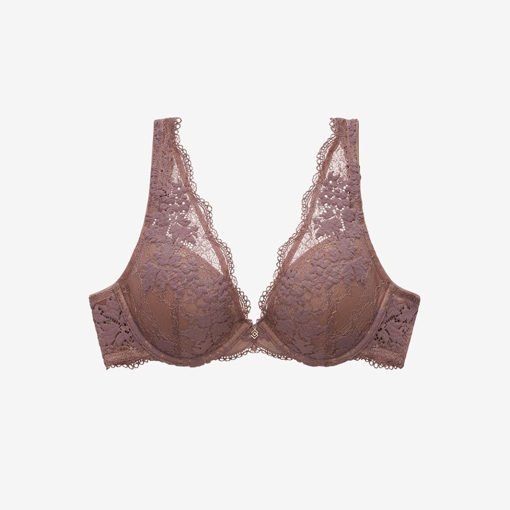 ThirdLove All Day Lace Uplift Plunge Bra Size 36Gtwilight / 36G